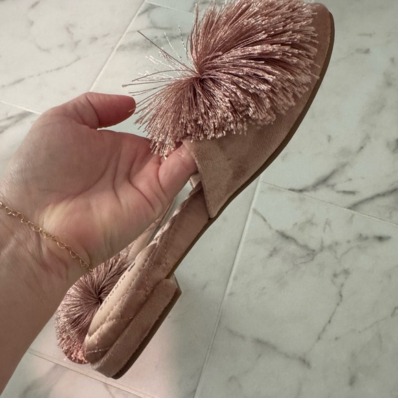 Birdies Women's Blush Fringe Slippers - Picture 2 of 8